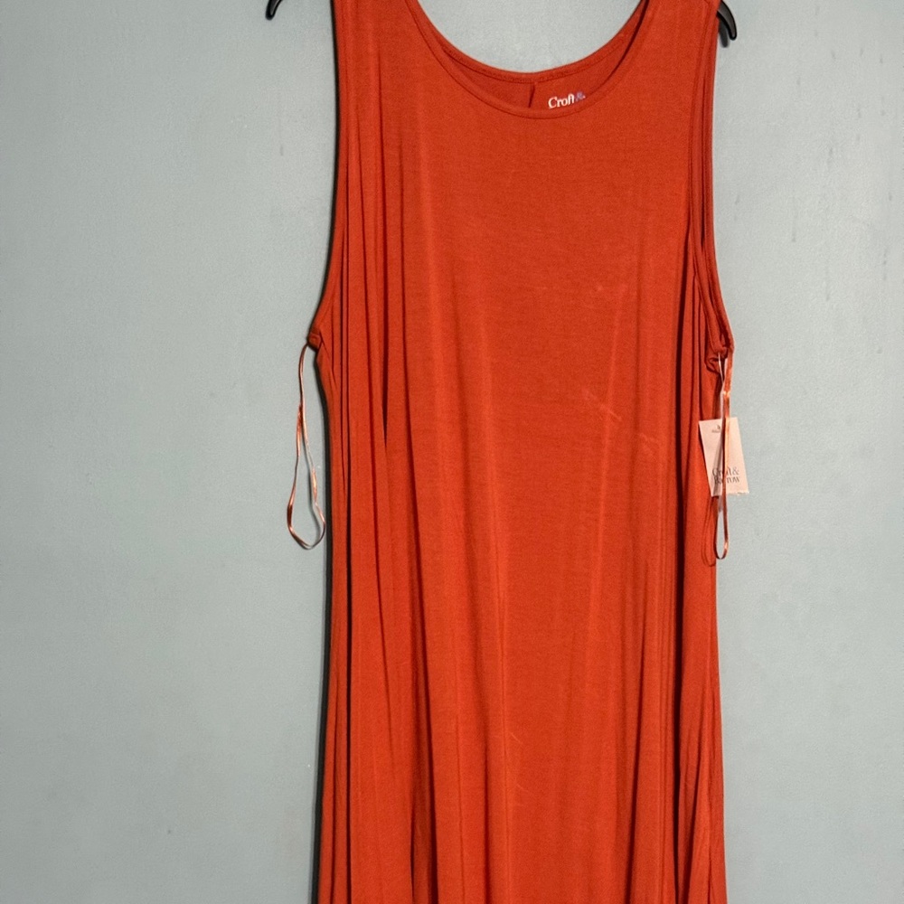 SELLING CROFT& BARROW TENT DRESS SIZE XXL COLOR MANDARIN NWT SLEEVELESS